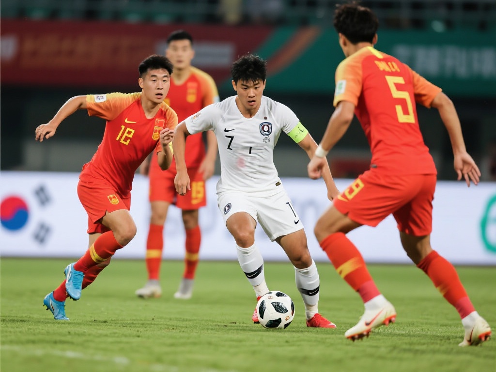 对阵韩国队：
韩国队更注重身体对抗和速